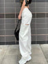 Cargo Large Pocket Hollow Cut Straight Pants
